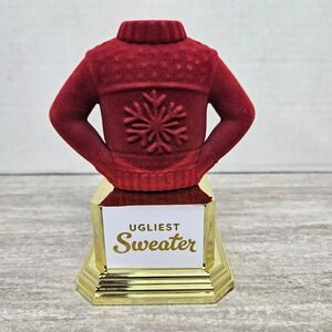 Ugliest Sweater Award Trophy Funny Christmas Party Gag Gift